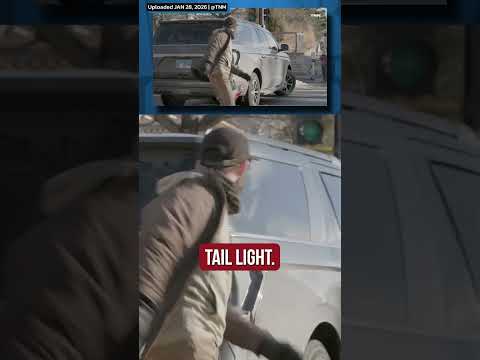 He kicked a fed car. You can guess what happened next...