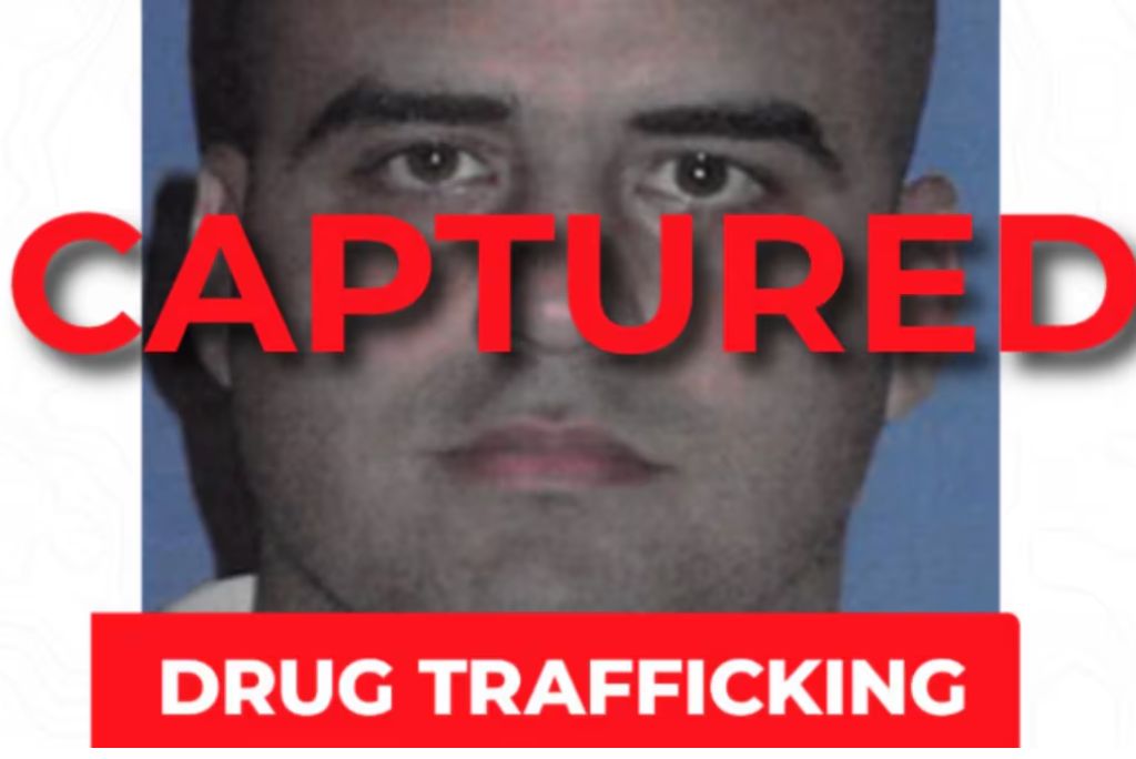 Image of a suspect in a drug trafficking case, marked 