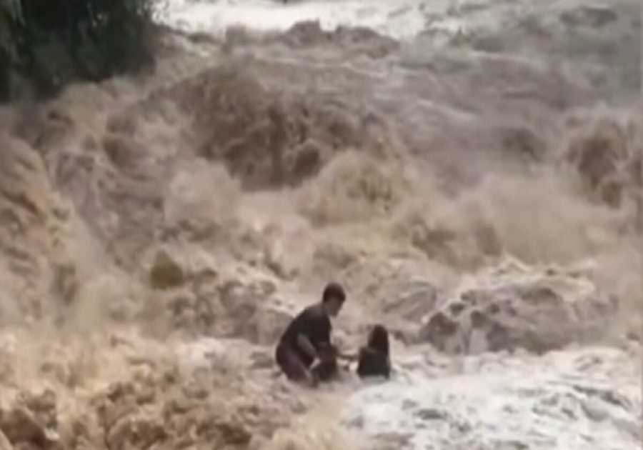 SCARY: Multiple Tourists in Thailand Caught in Waterfall Just as a Flash Flood Hits (VIDEO)