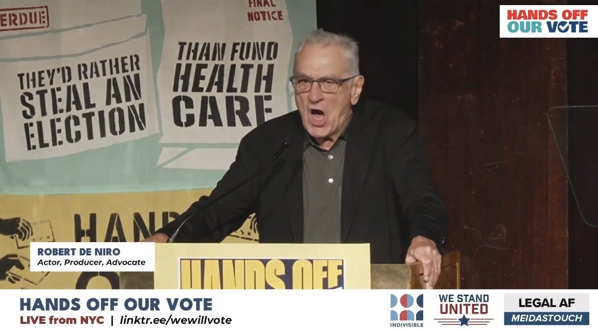 “Keep Your F*cking Hands Off Our Vote!” – Washed Up Hollywood Actor Robert De Niro Trashes Trump in Latest Unhinged Profanity-Laced Rant (VIDEO)