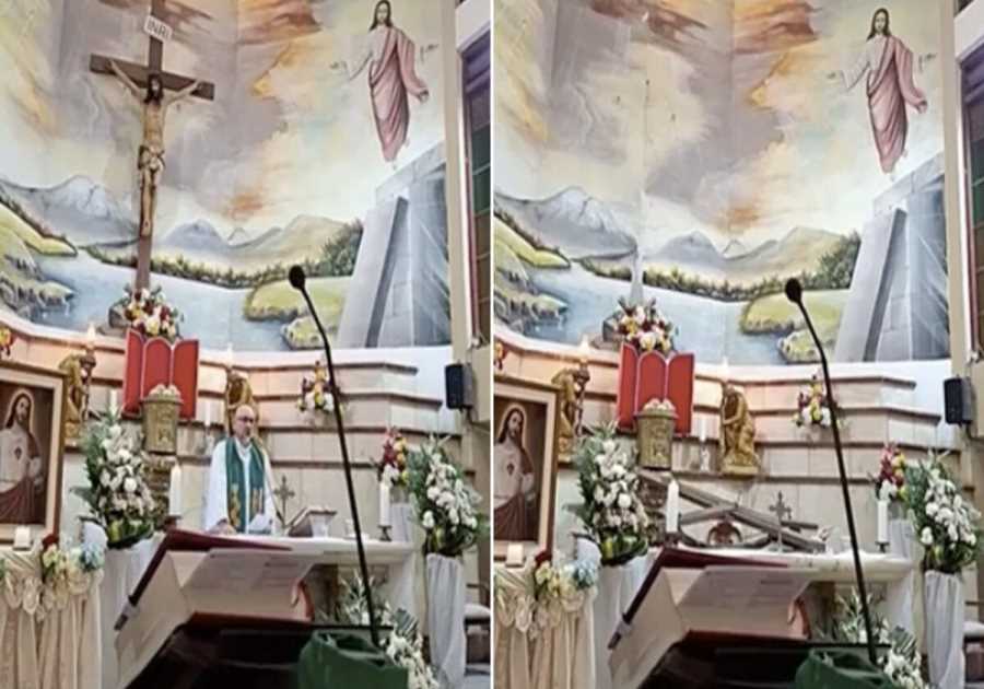 Giant Wooden Crucifix Fatally Crushes Priest During a Livestreamed Mass as He Preaches About Death (VIDEO – Warning on Content)