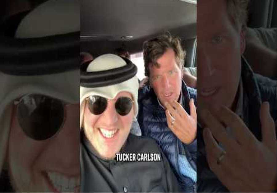Tucker Carlson just can't stop horsing around
